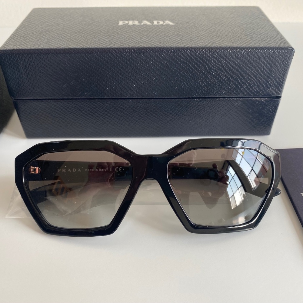 Prada 57MM Hexagon black Sunglasses